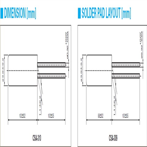 西铁城晶振,圆柱晶体,CSA-310晶振.CSA-309晶振
