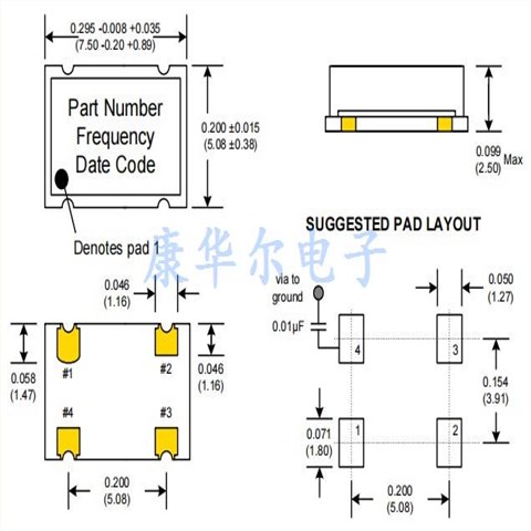 Crystek晶振厂家,CCHD-575超低相位噪声振荡器,CCHD-575X-25-100.000晶振